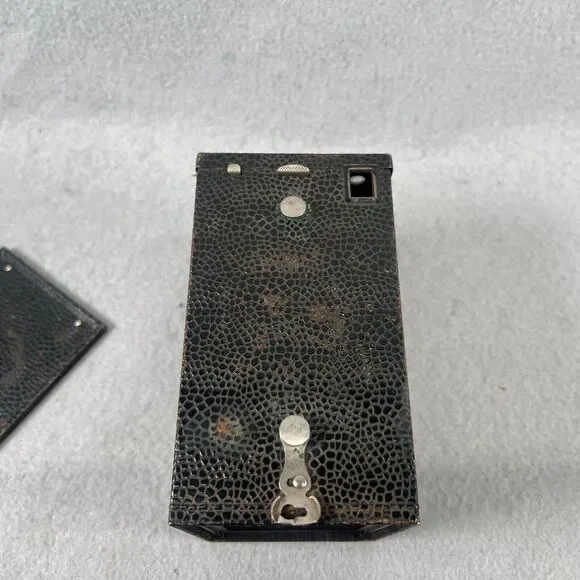 Vintage Antique‎ Film Box Camera Unbranded UNTESTED Black Leather look 1900's - Picture 3 of 8